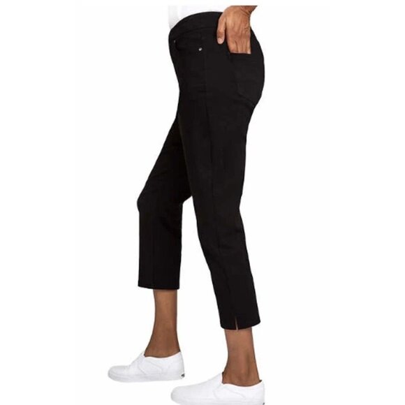 NEW Mario Serrani Women's S Black Comfort Stretch Capri Pants 23" Inseam - Picture 2 of 12
